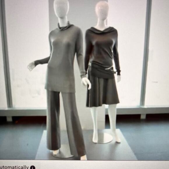 H by Halston Regular Ponte Knit Wide Leg Pants Sz 12 Gray - Picture 4 of 11